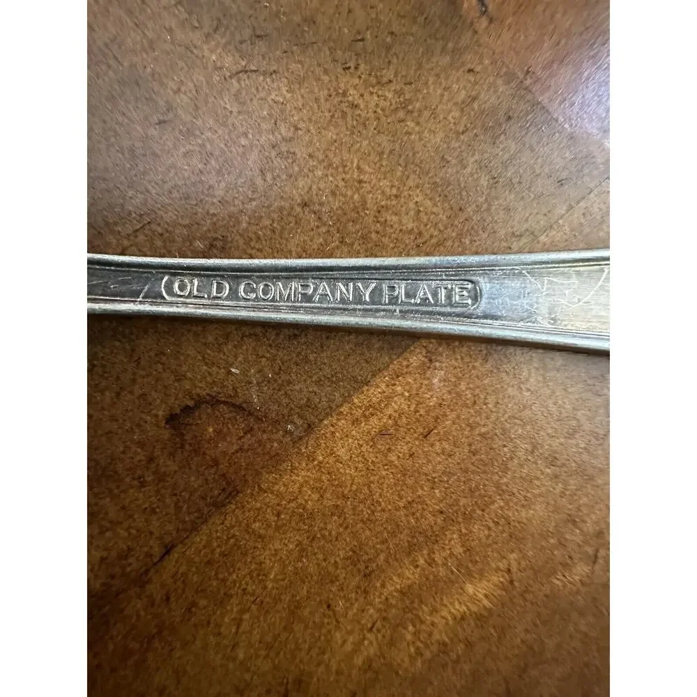 Silver Plate Teaspoon By Old Company Plate 1950, Signature Pattern Rose Monogram